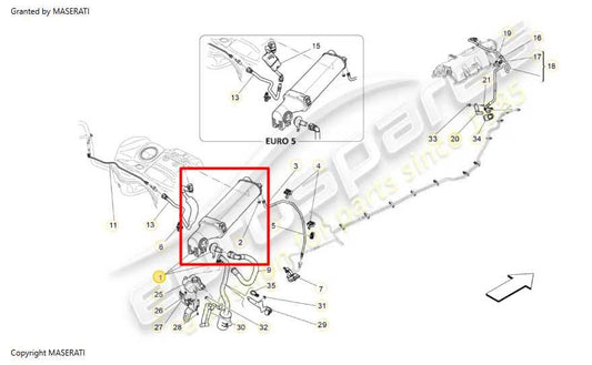 2014-2016 Maserati Ghibli S Q4 3.0L AWD Fuel Vapor Evaporator Emission Canister - Alshned Auto Parts