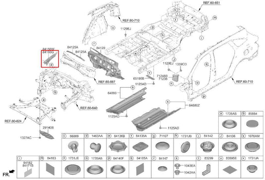 2021-2023 Kia Sorento X-Line SX Prestige Front Right Fender Filler Panel *ReaD* - Alshned Auto Parts