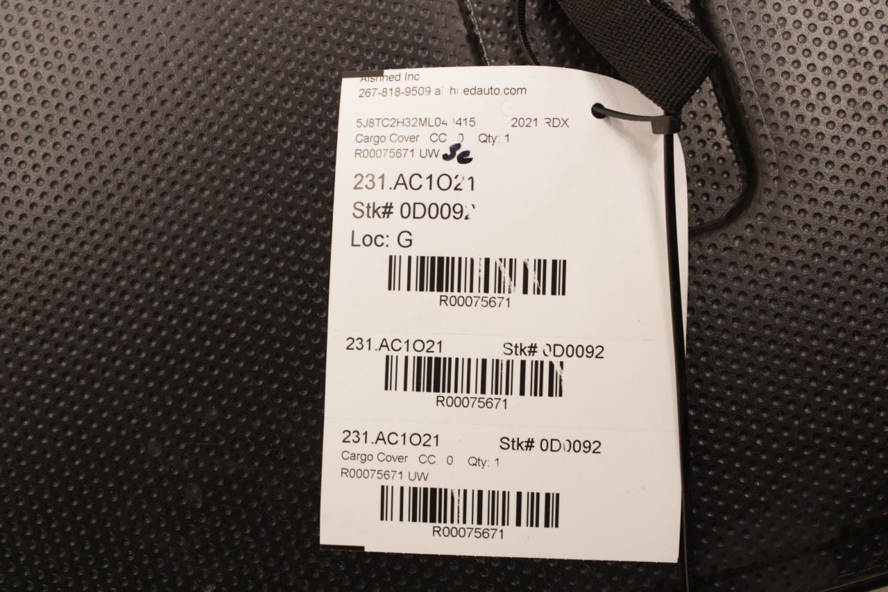 19-21 Acura RDX SH-AWD 2.0L Rear Trunk Floor Luggage Carpeted Tray Box Lid Cover - Alshned Auto Parts
