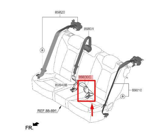 18-23 Kia Stinger GT1 Rear Left Side 2nd Row Seat Belt Buckle 898A0-J5200WK OEM - Alshned Auto Parts