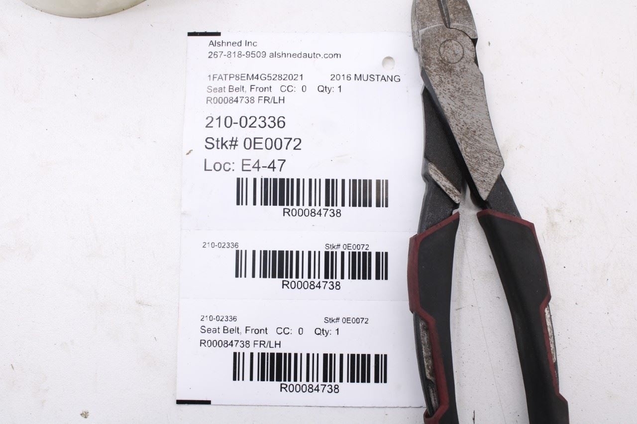 2015-17 Ford Mustang Convertible V6 3.7L RWD Front Left Side Seat Belt Retractor - Alshned Auto Parts