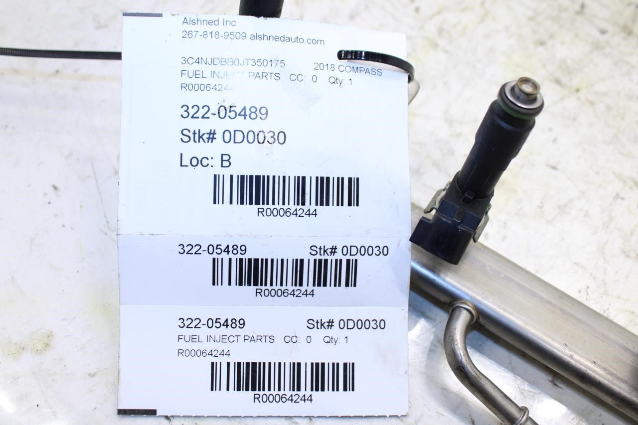2018-2022 Jeep Compass Latitude 2.4L Fuel Rail w/ Injectors 04627892AB OEM - Alshned Auto Parts