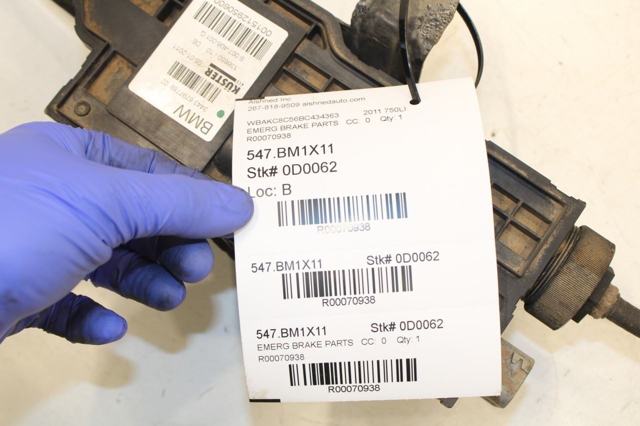 10-15 BMW 750Li xDrive 4.4L AWD Emergency Parking Brake Actuator Motor w/ Cable - Alshned Auto Parts