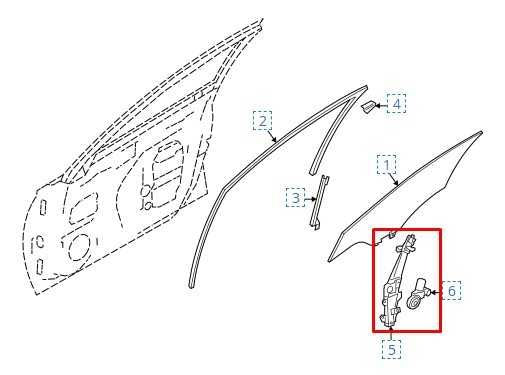 2019-22 Nissan Altima SL Front LH Door Window Regulator w/ Motor 80721-6CA0A OEM - Alshned Auto Parts