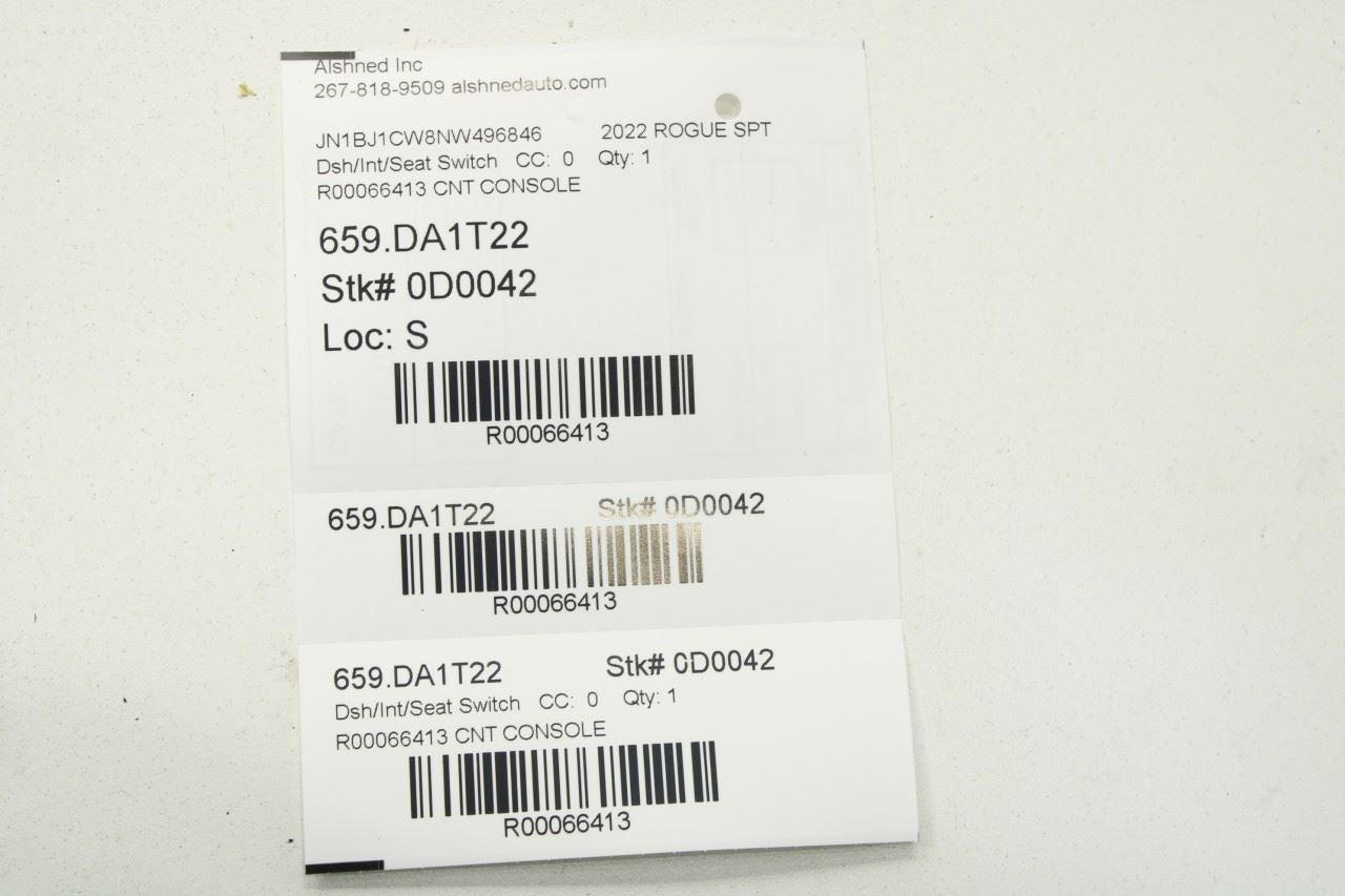 17-22 Nissan Rogue Sport SL Center Console Left Side Seat Heated Control Switch - Alshned Auto Parts