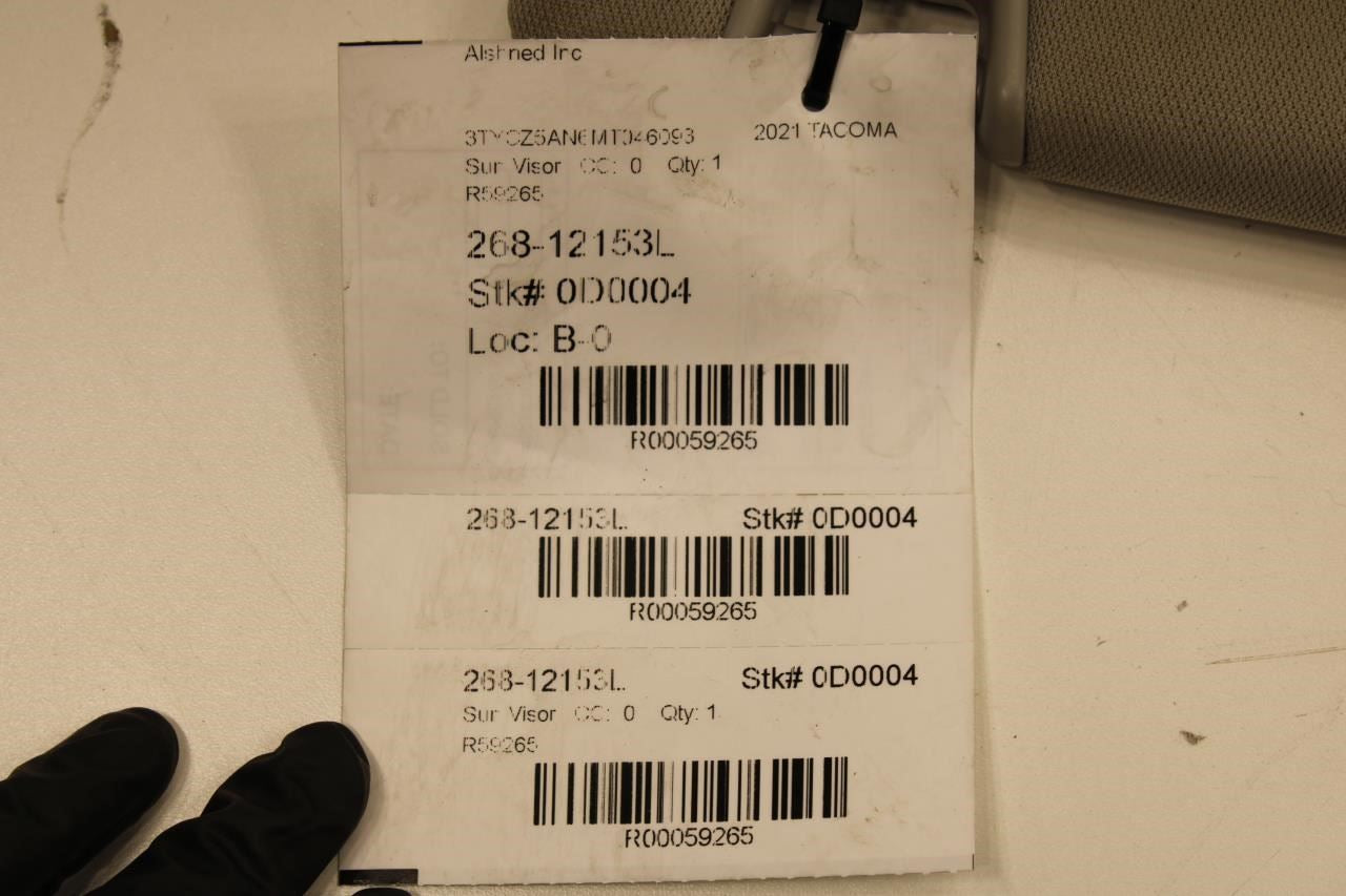 2015-23 Toyota Tacoma SR5 Front Left Side Sun Visor w/ Mirror 74320-04380-B0 OEM - Alshned Auto Parts