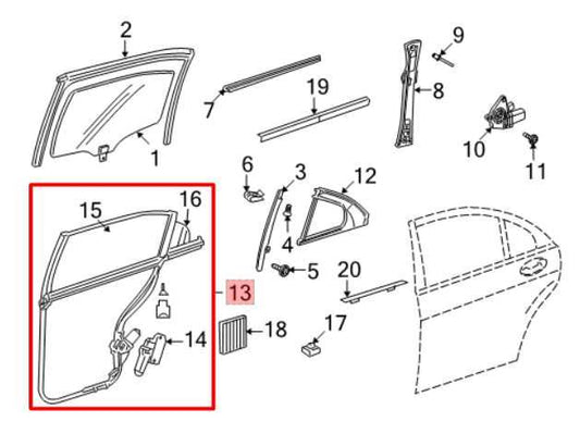 07-13 Mercedes-Benz S550 Rear Right Side Door Window Sun Shade 221-810-06-20 OEM - Alshned Auto Parts
