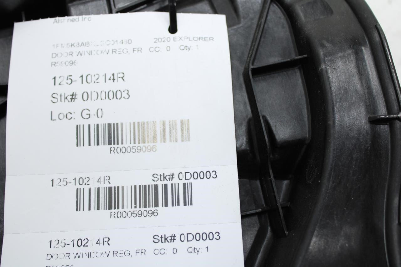 20-24 Ford Explorer Front Right Door Window Regulator w/ Carrier LB5Z-5823208-A - Alshned Auto Parts