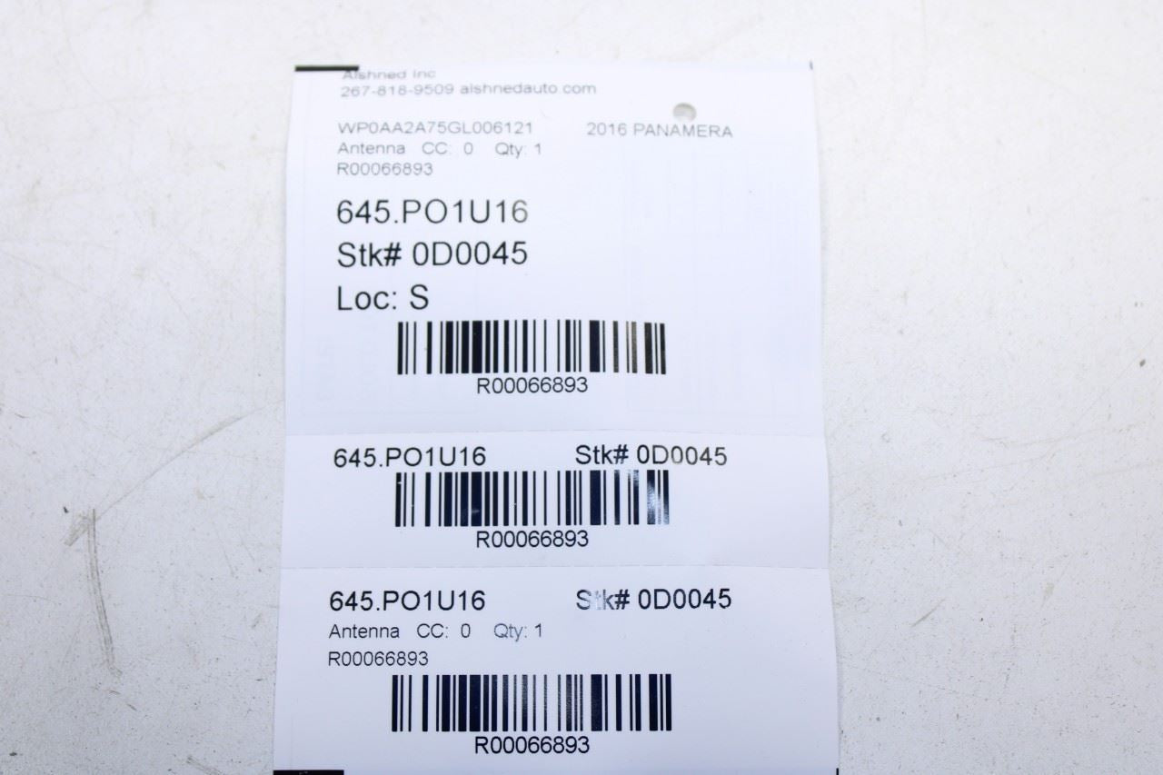 2010-2016 Porsche Panamera 4 Right Side Antenna Amplifier Booster Control Module - Alshned Auto Parts