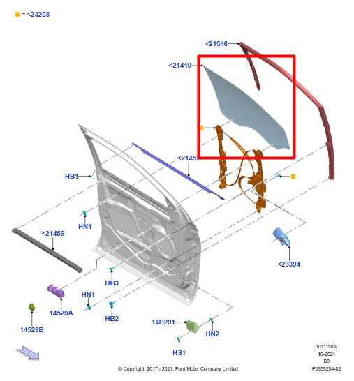 2018-2024 Ford Expedition Front Right Side Door Window Glass JL1Z-7821410-C OEM - Alshned Auto Parts