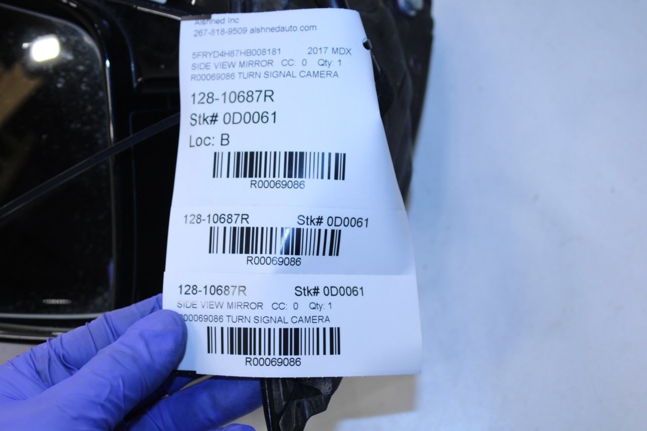 2017-18 Acura MDX Advance Passenger Right Side Rear View Mirror 76200-TZ6-C13ZK - Alshned Auto Parts