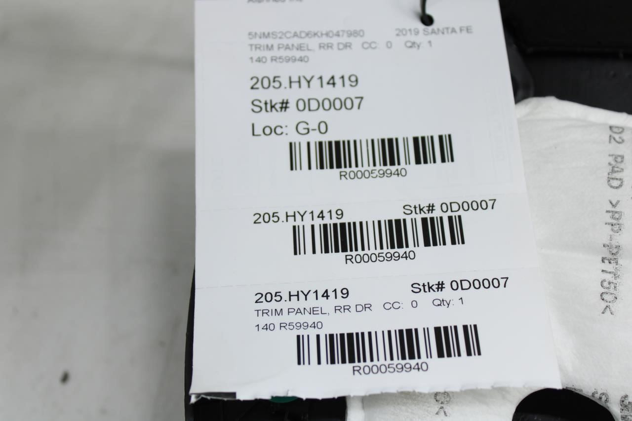 2019-2020 Hyundai Santa Fe Rear Right Door Trim Panel 83302-S2350-NNB OEM *ReaD* - Alshned Auto Parts