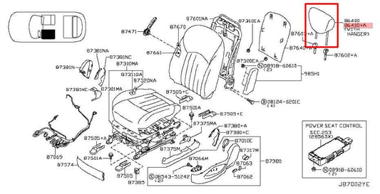 2014-17 Infiniti QX50 3.7L AWD Front Seat Driver Left Side Headrest 86400-1BB2C - Alshned Auto Parts