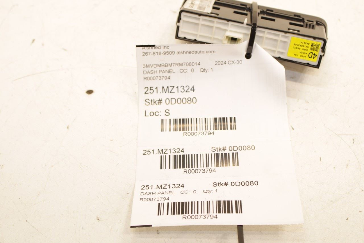 23-25 Mazda CX30 S Front Dash Upper Left Blind Spot and High Beam Control Switch - Alshned Auto Parts