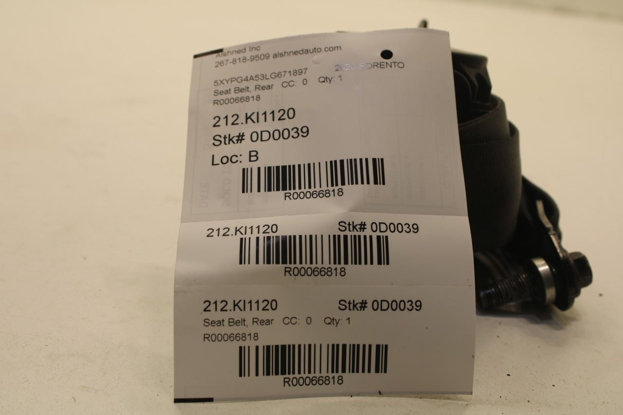 2015-20 Kia Sorento LX 3.3L Rear Center 2nd Row Seat Belt Retractor 89850C6500WK - Alshned Auto Parts