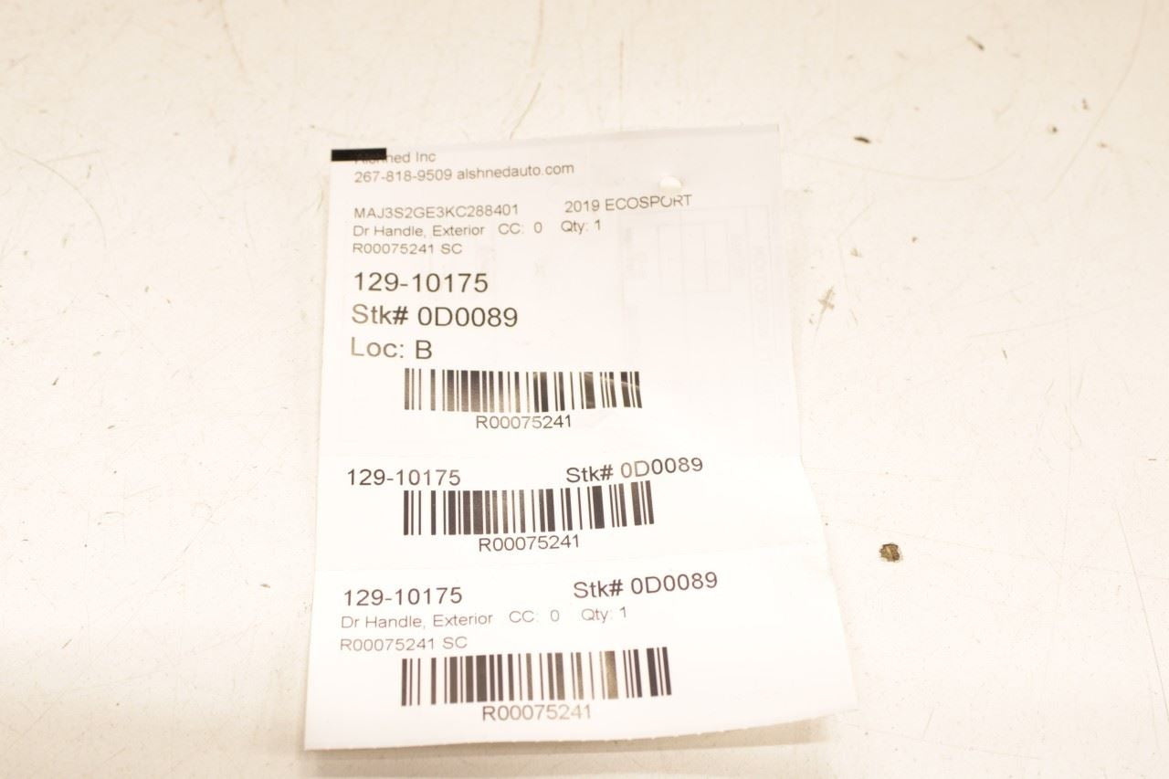 2018-22 Ford EcoSport SE 1.0L FWD Rear Passenger Right Side Door Exterior Handle - Alshned Auto Parts