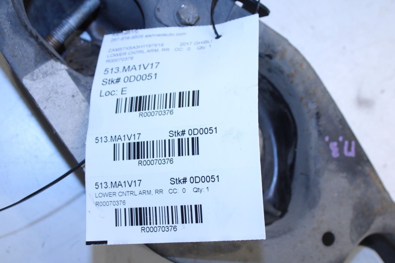 2017-2021 Maserati Ghibli 3.0L RWD Rear Right Side Suspension Lower Control Arm - Alshned Auto Parts
