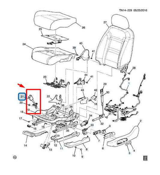 2017-2023 GMC Acadia SLT-1 Front Driver Left Side Seat Belt Buckle 84438568 OEM - Alshned Auto Parts