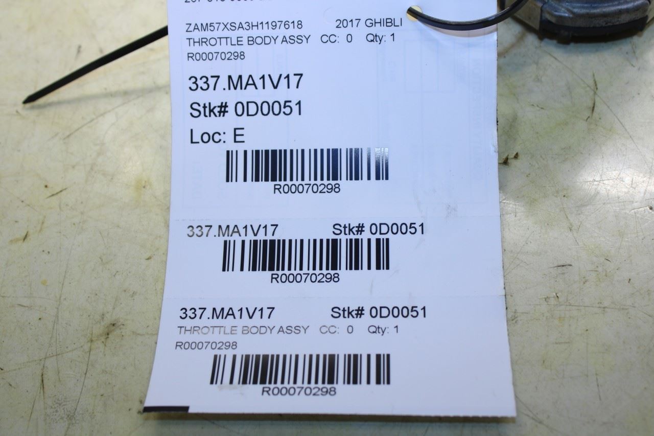 2014-2020 Maserati Ghibli 3.0L Fuel Injection Throttle Body 329966 OEM - Alshned Auto Parts