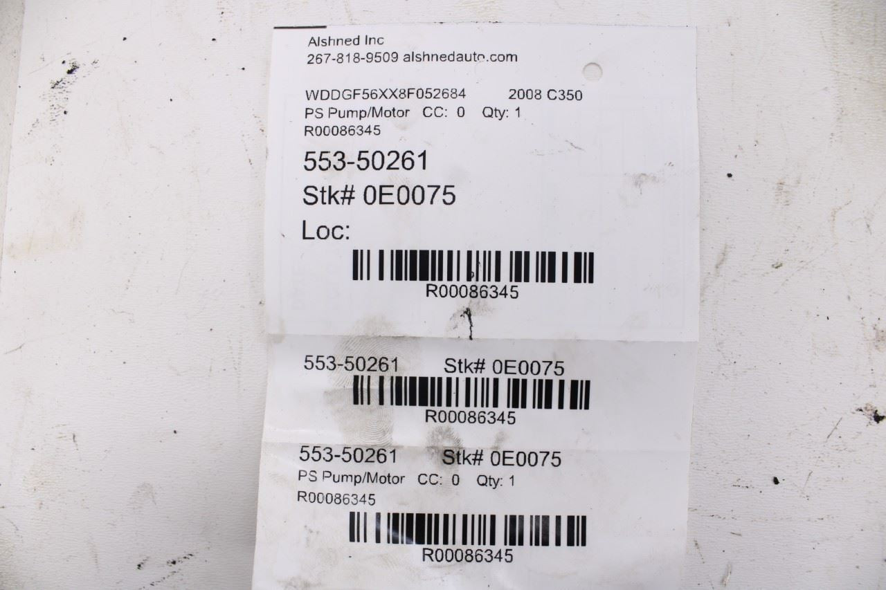 2008-2009 Mercedes-Benz C350 Sport 3.5L Power Steering Pump Motor 0054664201 OEM - Alshned Auto Parts