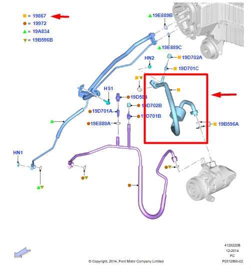 15-20 Ford F150 3.5L AC Conditioning Refrigerant Suction Hose FL3H-19N617-DC OEM - Alshned Auto Parts