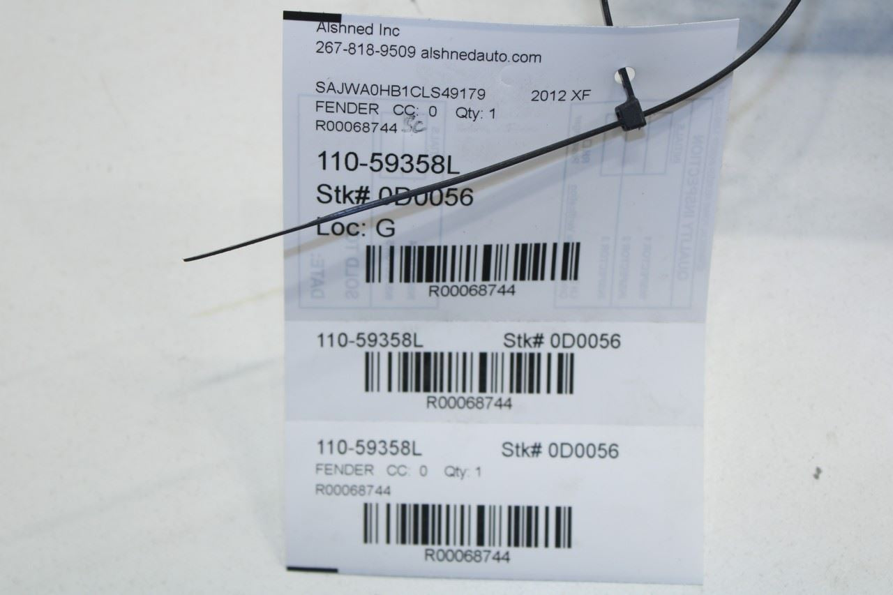 2012-2015 Jaguar XF Portfolio Front Left Driver Side Fender Panel C2Z16959 OEM - Alshned Auto Parts