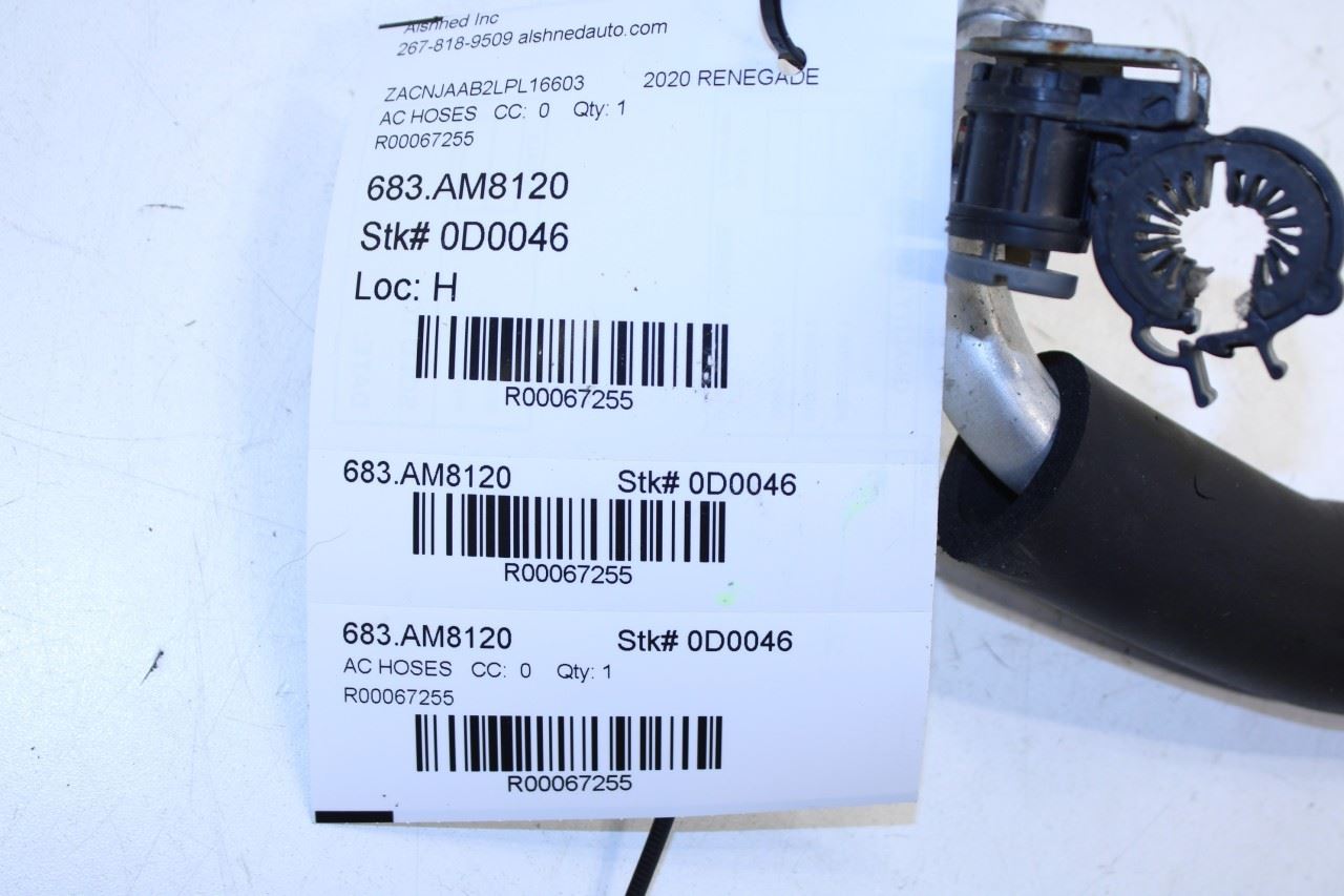 2019-21 Jeep Renegade Sport 2.4L FWD AC Air Conditioning Suction Line Hose Pipe - Alshned Auto Parts