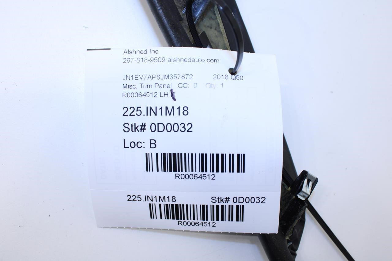 2017-2023 Infiniti Q50 Luxe RWD Left Center Console Trim Cover Panel 68210-5CB1A - Alshned Auto Parts