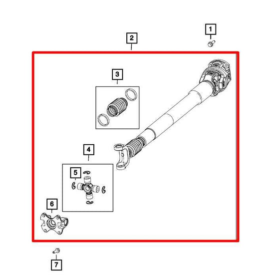 2013-2018 Ram 2500 5.7L 4WD Front Axle Drive Propeller Shaft 5146803AA OEM - Alshned Auto Parts