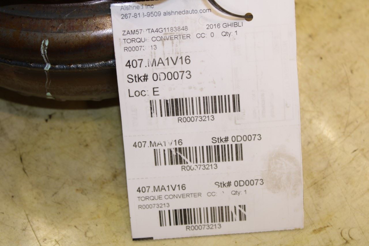 14-17 Maserati Ghibli S Q4 3.0L Auto Transmission Torque Converter 57K 670031353 - Alshned Auto Parts