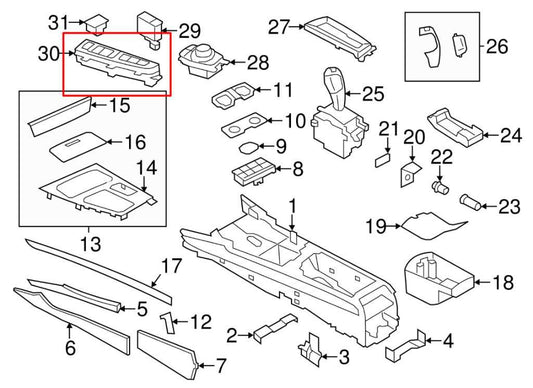 10-15 BMW 750i xDrive 4.4L Center Console Multifunctional Switch 61319201486 OEM - Alshned Auto Parts
