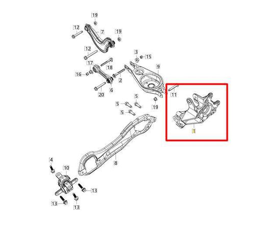 2017-2024 Chrysler Pacifica Rear Left Side Spindle Knuckle Hub 68218017AC OEM - Alshned Auto Parts