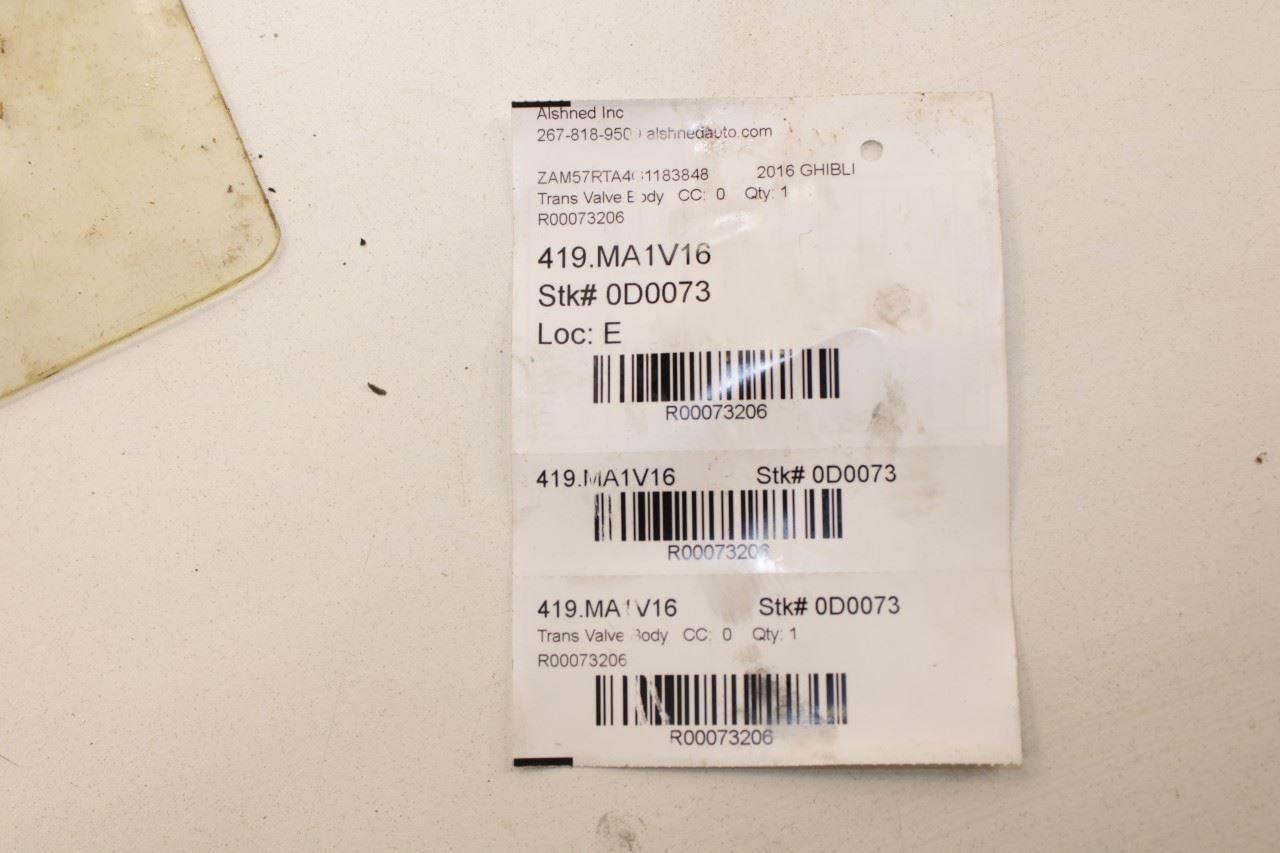 14-17 Maserati Ghibli S Q4 3.0L 8-Spd Auto Transmission Valve Body 57K 673004343 - Alshned Auto Parts