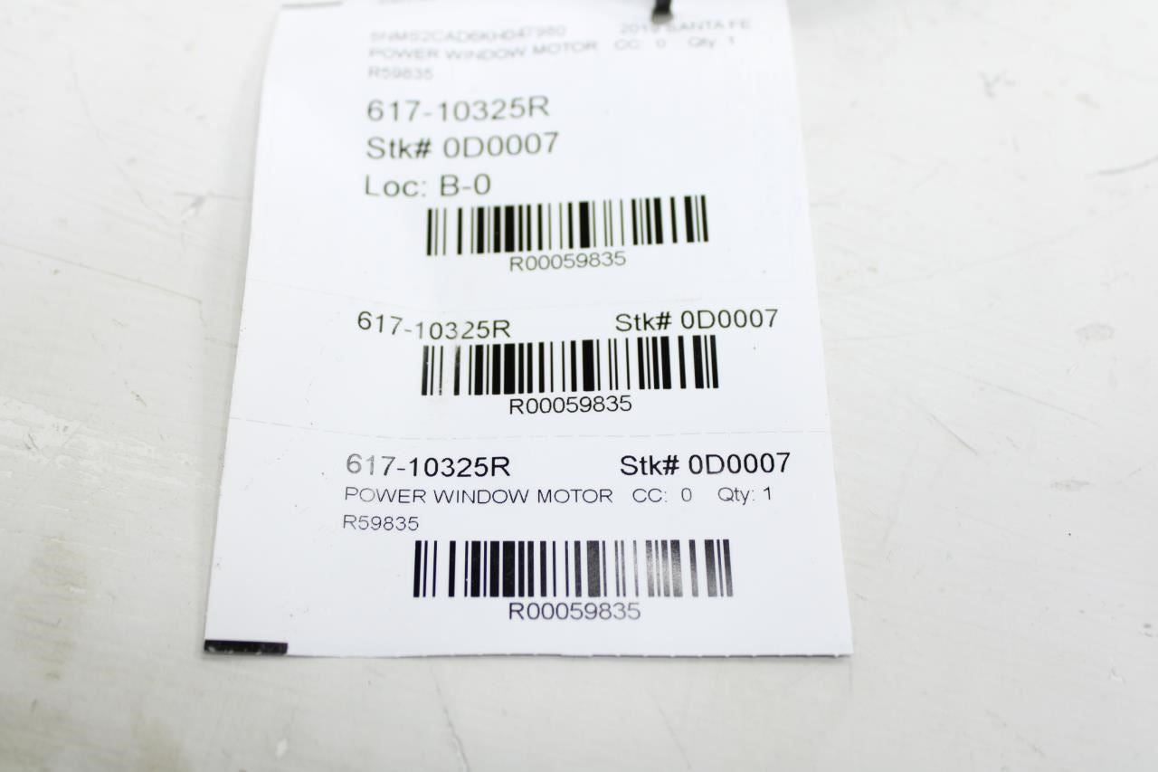 2019-2023 Hyundai Santa Fe Rear RH Passenger Side Power Window Motor 83460-S1000 - Alshned Auto Parts