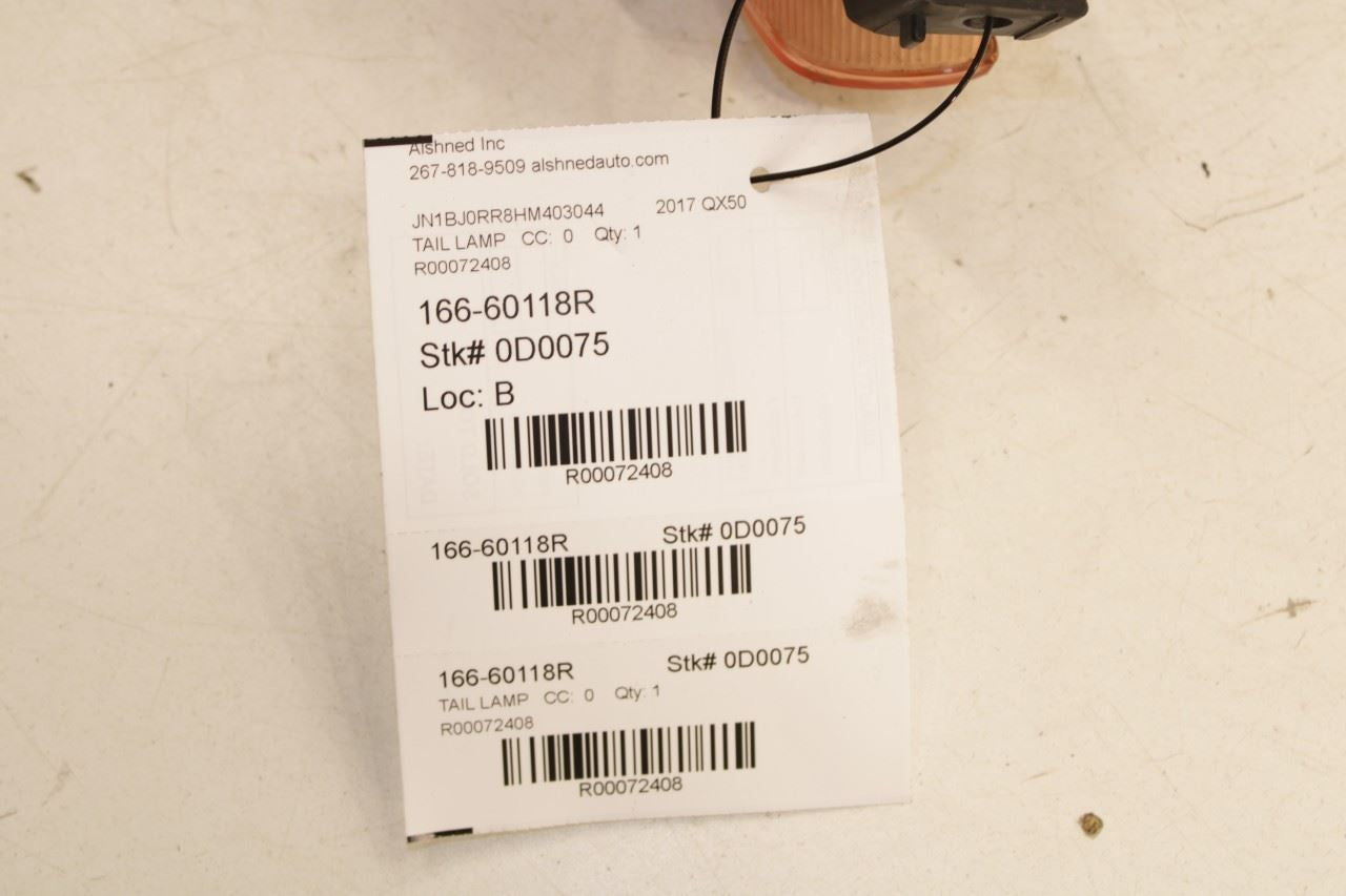 2014-2017 Infiniti QX50 Rear Right Passenger Side Turn Signal Lamp 26550-1BA1C - Alshned Auto Parts
