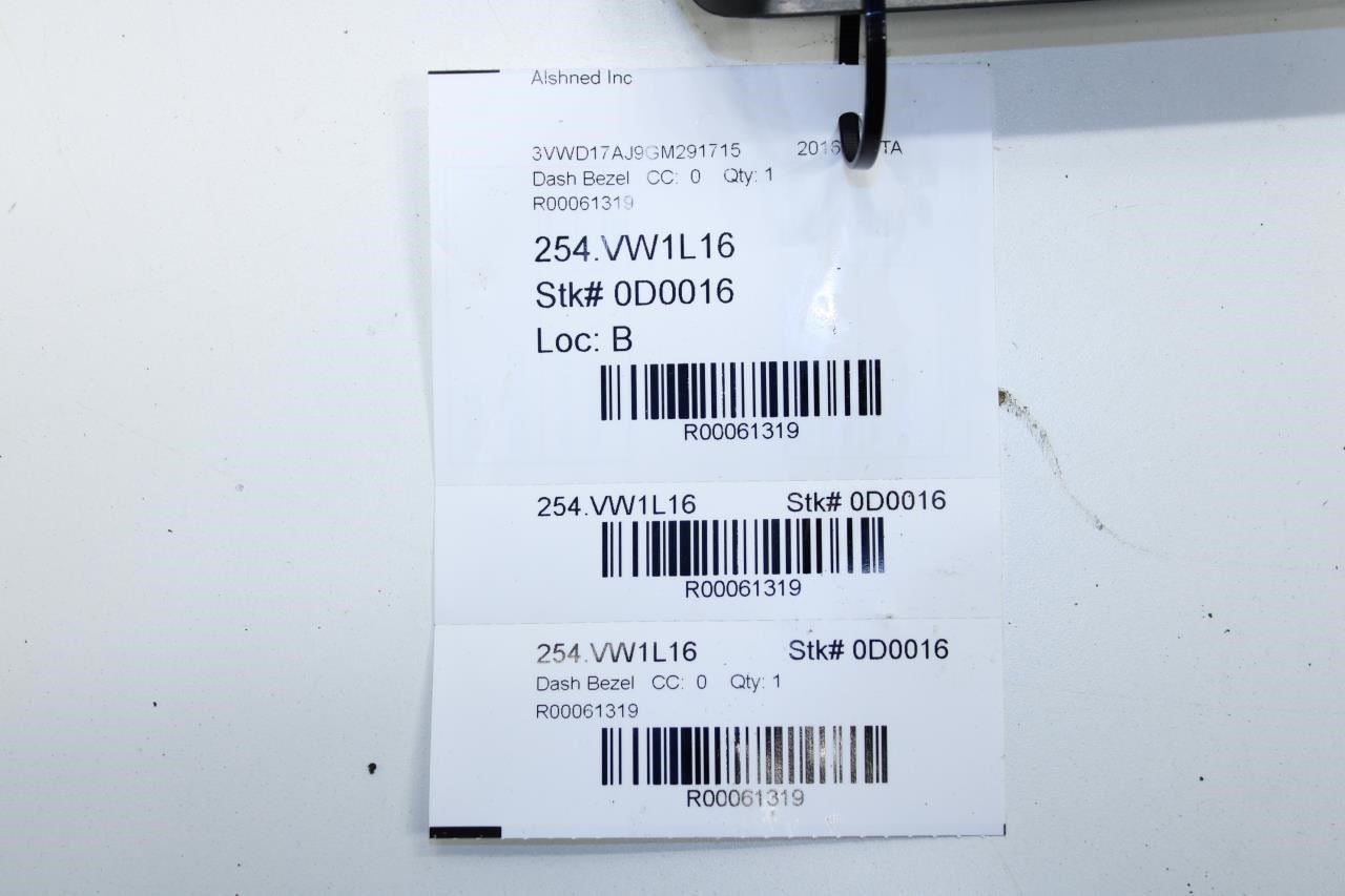 15-18 Volkswagen Jetta Center Dash Radio Climate Trim Bezel 5C6-858-069-C-1QB - Alshned Auto Parts