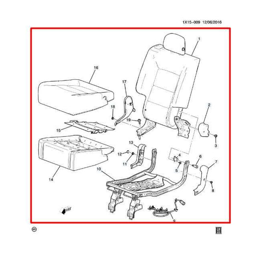 2018-2024 GMC Terrain Denali Rear Right Side 2nd Row Seat Complete 84668014 OEM - Alshned Auto Parts
