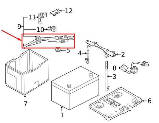 2014-2017 Infiniti QX50 Battery To Starter Motor Cable Wire Harness 24105-1NA0A - Alshned Auto Parts