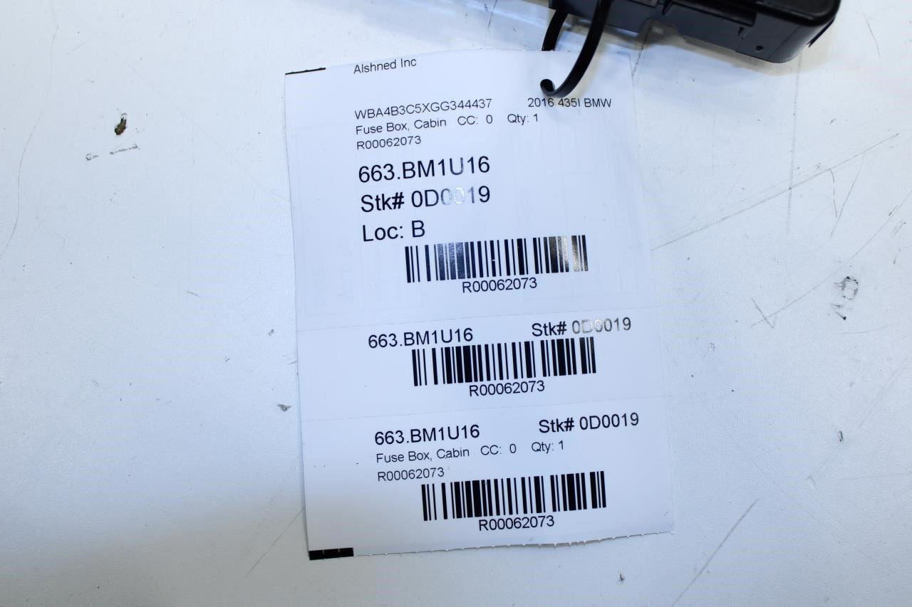 15-16 BMW 435i Gran Coupe Front Cabin Fuse Relay Box Junction Block 61149224866 - Alshned Auto Parts