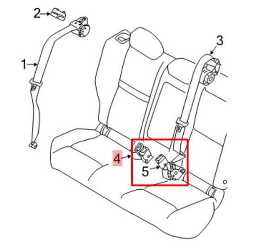 2020-22 Nissan Rogue Sport SL Rear RH and LH 2nd Row Center Seat Belt Buckle Set - Alshned Auto Parts