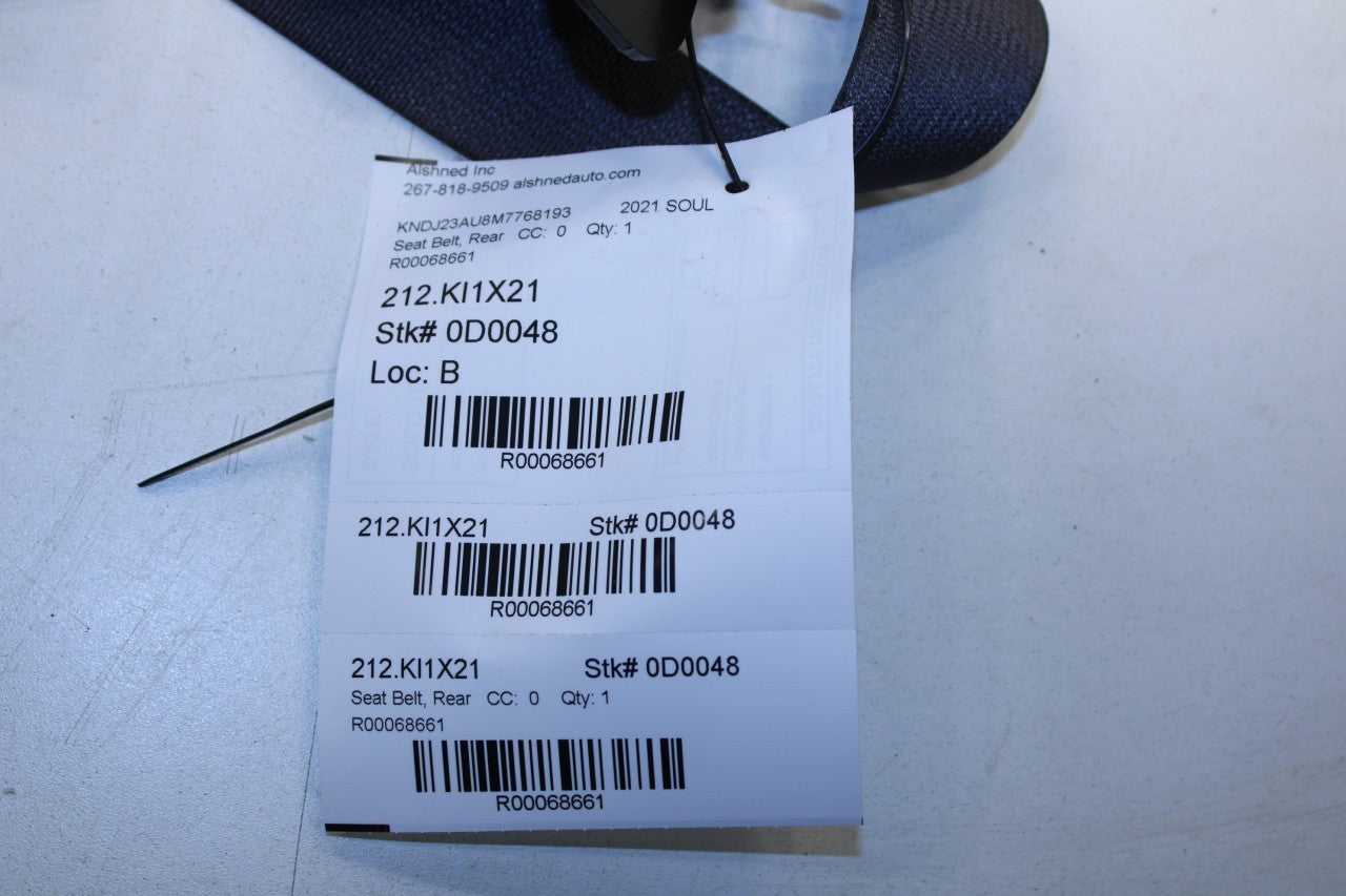 20-24 Kia Soul LX 2.0L FWD Rear Passenger Right Side 2nd Row Seat Belt Retractor - Alshned Auto Parts
