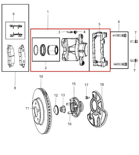 2011-20 Dodge Challenger SXT Front Left Driver Side Brake Disc Caliper 5142557AB - Alshned Auto Parts