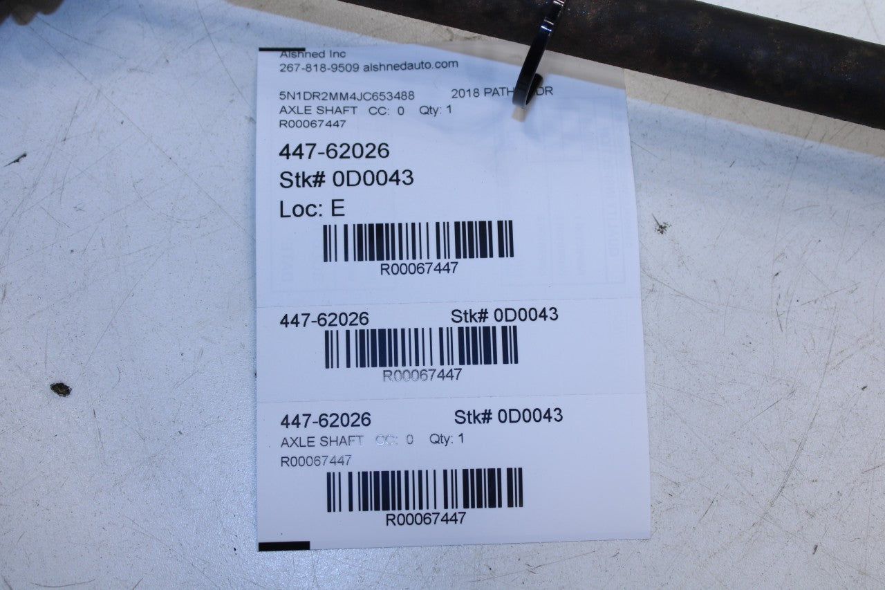 2013-20 Nissan Pathfinder SV 4x4 Rear Left CV Axle Drive Half Shaft 39600-3JA0A - Alshned Auto Parts