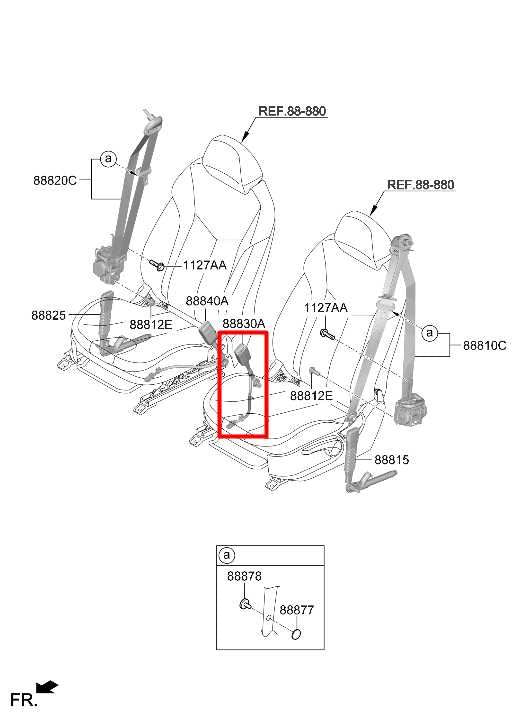19-21 Hyundai Veloster Front Driver LH Side Seat Belt Buckle 88830-J3000-NNB OEM - Alshned Auto Parts