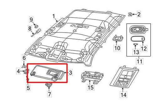 2019-2023 Ram 2500 3500 Front Left Driver Side Sun Visor 6NN54HL1AD OEM - Alshned Auto Parts