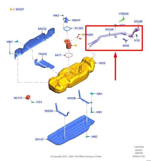 2018-2021 Ford Expedition 3.5L Fuel Tank Filler Neck Hose Tube JL1Z-9034-A OEM - Alshned Auto Parts