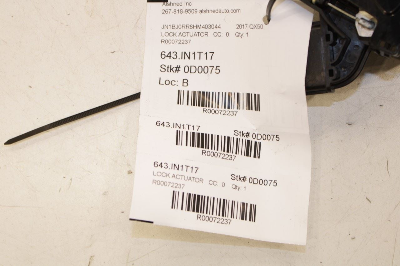 2014-2017 Infiniti QX50 Front Right Side Door Lock Latch Actuator 80500-1BA0A - Alshned Auto Parts