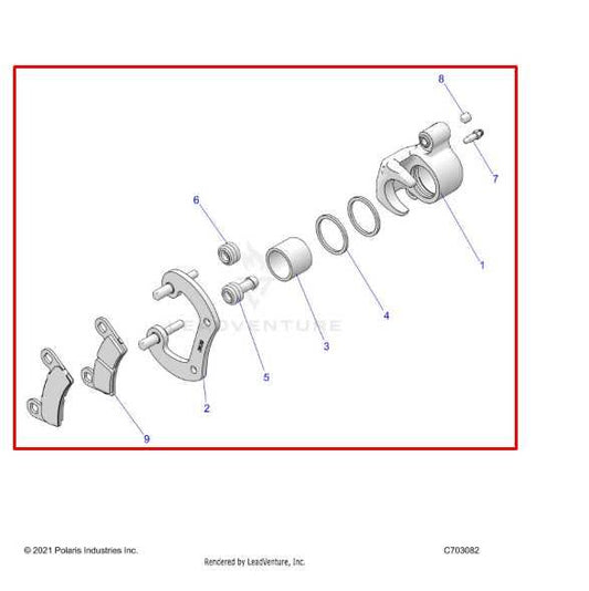 24-25 Polaris RZR XP 1000 Ultimate Rear Right Passenger Side Brake Disc Caliper - Alshned Auto Parts