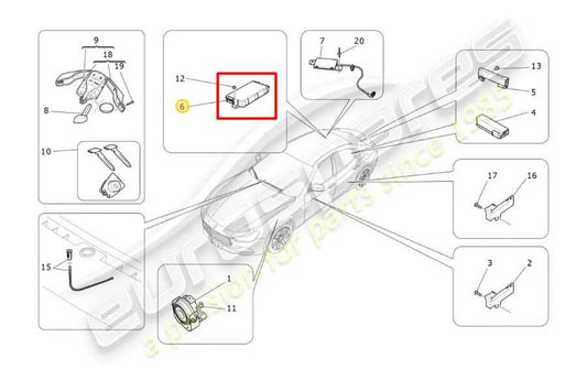 2017-20 Maserati Ghibli 3.0L Rear Roof Keyless Passive Entry Control Module ECU - Alshned Auto Parts