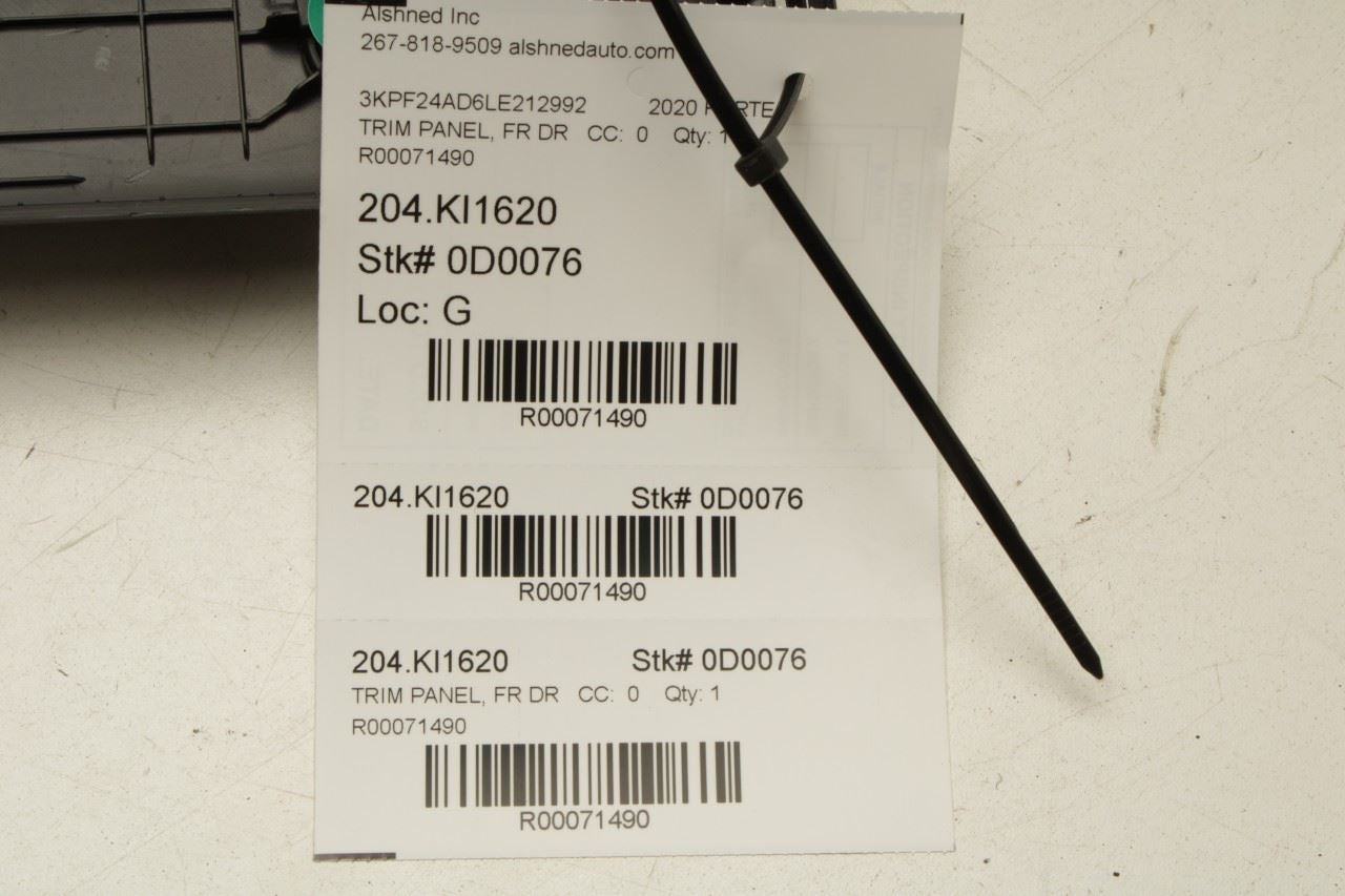 2019-2021 Kia Forte LXS Front Right Passenger Door Trim Panel 82386-M7000WK OEM - Alshned Auto Parts